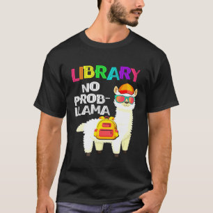 T-shirt Bibliothèque Sans Problème Lama Premier Jour D'éco