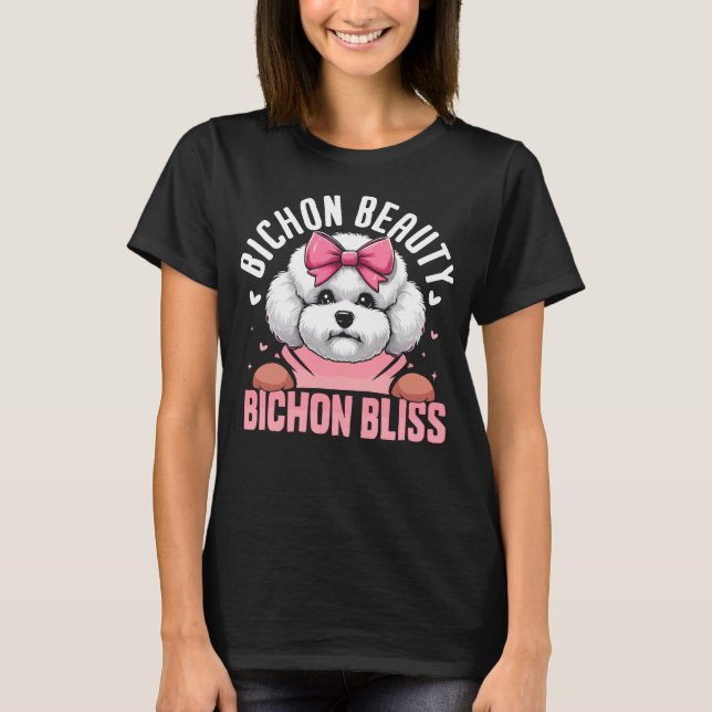 T-shirt Bichon Beauté Bichon Bliss Chien (Devant)