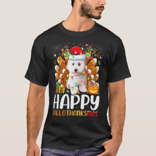 T-shirt Bichon Frise Chien Halloween Noël Joyeux Halloth