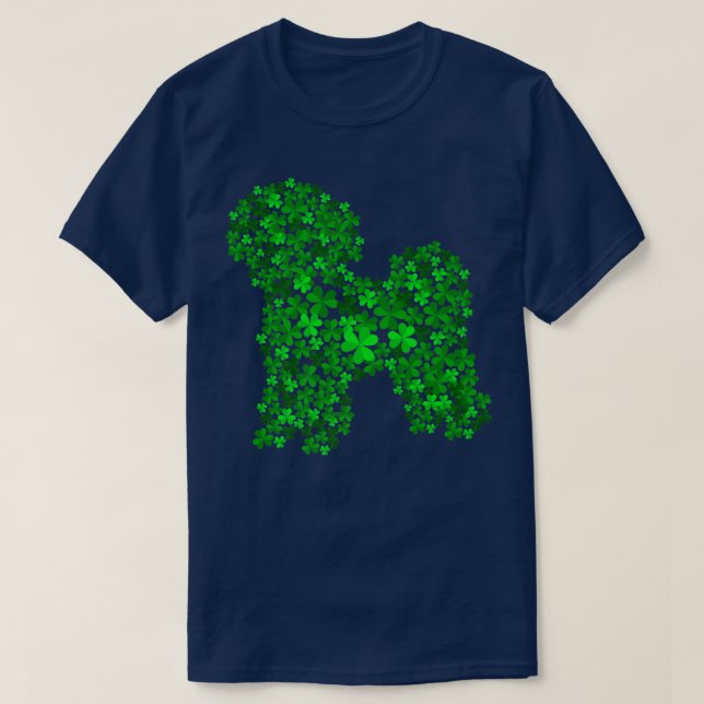 T-shirt Bichon Frise Chien Shamrock feuille St Patrick Day (Design devant)