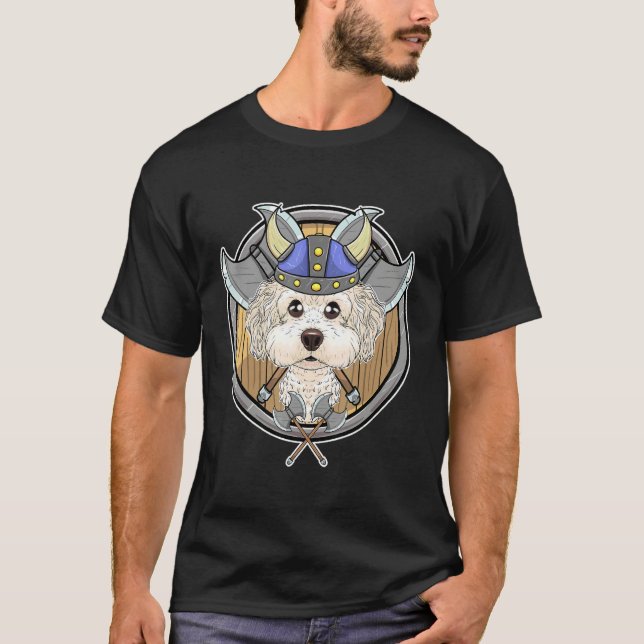 T-shirt Bichon Frise I Valhalla I Viking (Devant)