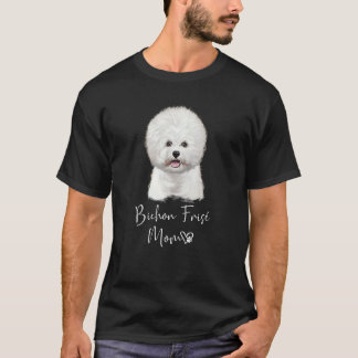 T-shirt Bichon Frisé Maman Cute Chien Chien Chien Mignonne