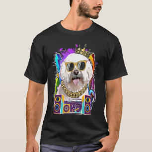 T-shirt Bichons Frise Chien Hip hop 90s Rap Music