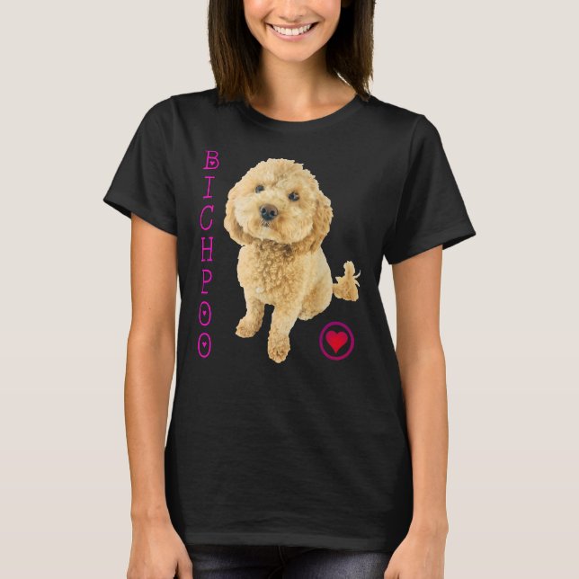 T-shirt Bichpoo Chien Chien Chien Chien Poodle Croix Noodl (Devant)