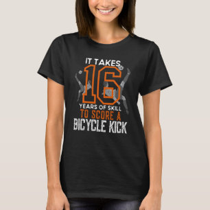 T-shirt Bicycle Kick Scoring joueur de football 16e annive