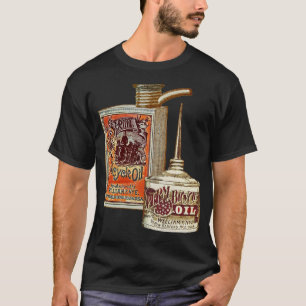 T-shirt Bicycle Vintage Sperm Oil Cans Bicyclage