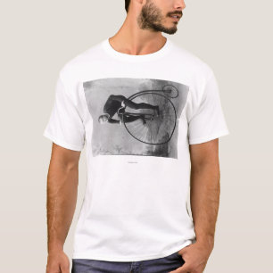 T-shirt Bicyclette avec la grande photographie de roue