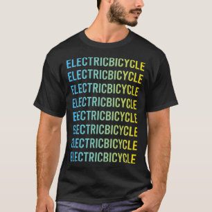 T-shirt Bicyclette Électrique Bleue Jaune Vélo Électrique