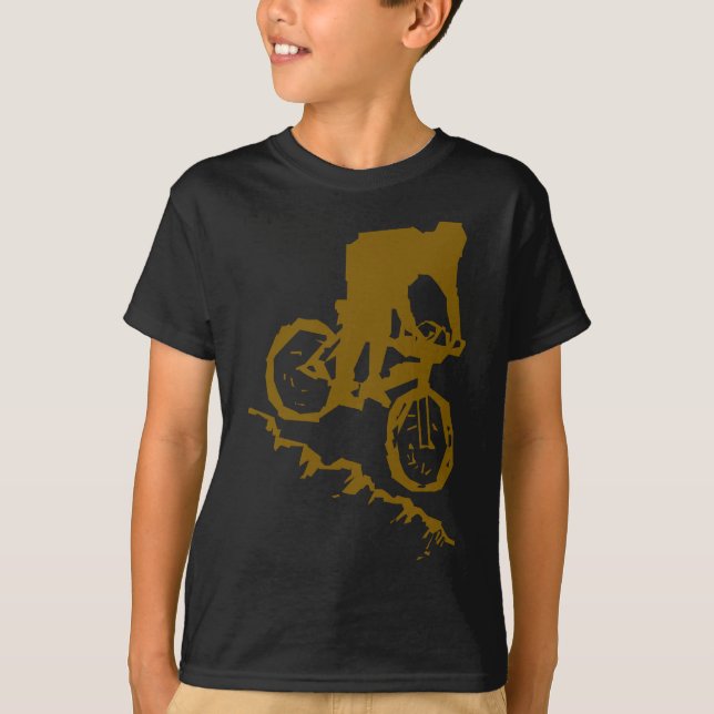 T-shirt Bicyclette faisante du vélo de montagne (Devant)