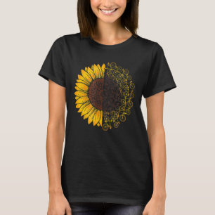 T-shirt Bicyclette Sunflower Tee - shirt Vélo cadeau Love