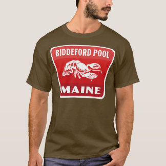 T-shirt Biddeford Pool Maine Insigne rétro Rouge