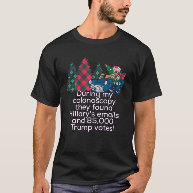 T-shirt Biden Colonoscopy Mème Noël Butt essuyé Biden (Devant)