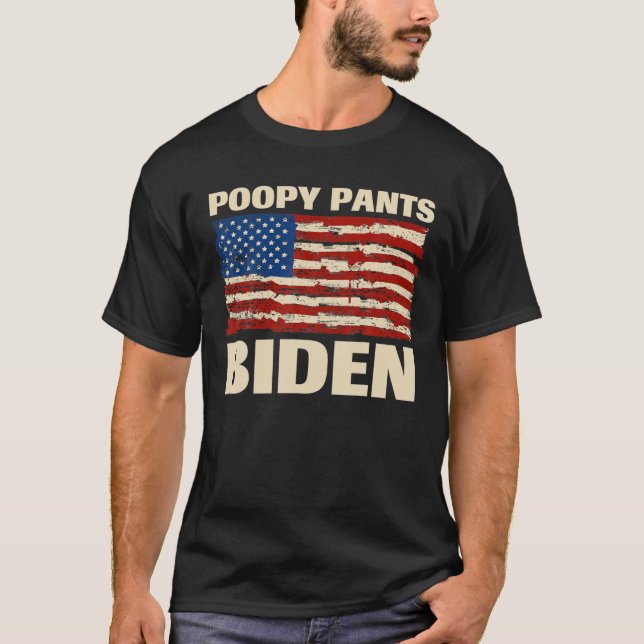 T-shirt Biden Coop Tee, Pantalon Poopy Biden, Drôle A (Devant)