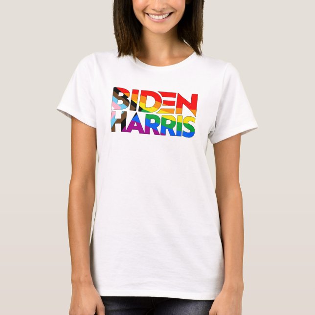 T-shirt Biden Harris LGBTQ+ Progrès (Devant)