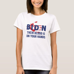 T-shirt Biden mains sanglantes leur sang dans vos mains