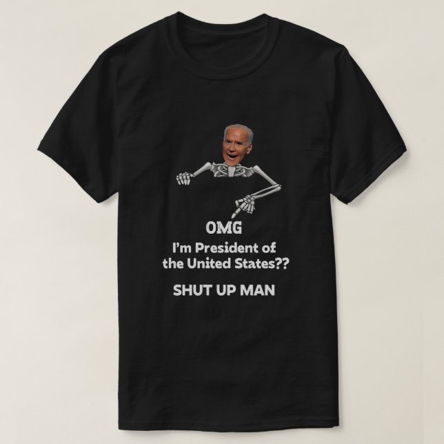 T-shirt Biden Skeleton Je Suis Président Des États-Unis (Design devant)