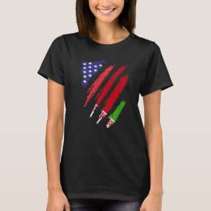 T-shirt Biélorussie Américaine Drapeau Cultivé USA Patriot