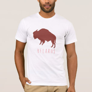 T-shirt Biélorussie Bison З Biélorusse у б р Б а е л Mini