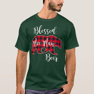 T-shirt Bienheureux Mee Maw Ours Rouge Buffalo Chèque Plai