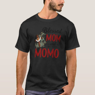 T-shirt Bienheureux Momo Pour Femmes Décor Fleur Momo