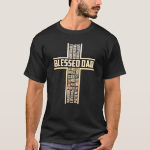 T-shirt Bienheureux Papa Fête des pères Croix Christian Pa
