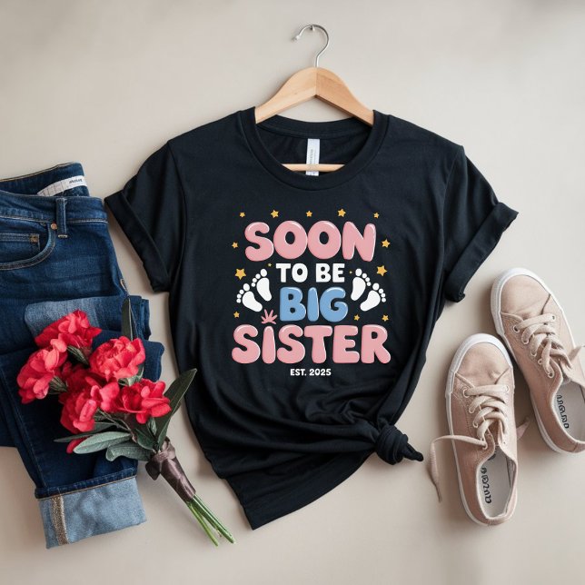 T-shirt Bientôt être grande soeur Est 2025 (Créateur téléchargé)