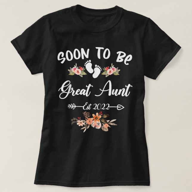 T-shirt Bientôt Être Grande Tante Genre Révéler T Chemise (Design devant)