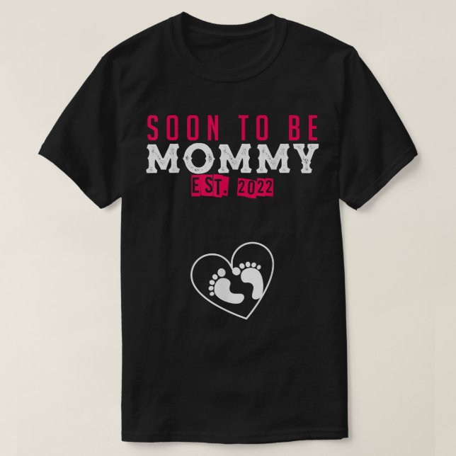 T-shirt Bientôt Être Maman Est 2022 Designs Baby Pour Preg (Design devant)