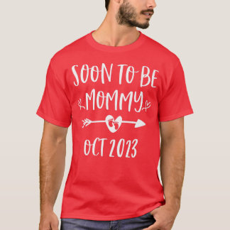 T-shirt Bientôt Être Maman Est Octobre 2023 Grossesse Anno