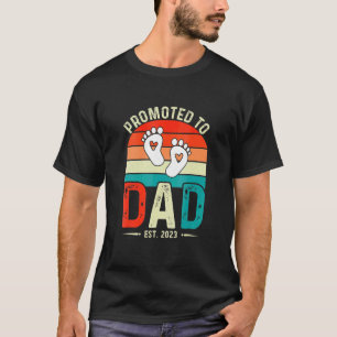 T-shirt Bientôt Être Papa Est 2023 Vintage Nouveau Père Pè