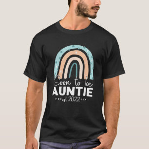 T-shirt Bientôt Être Tante Est 2022 Arc-en-ciel drôle Mère