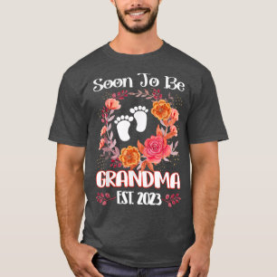 T-shirt Bientôt Grand-mère 2023 Fête des Mères Première Fê