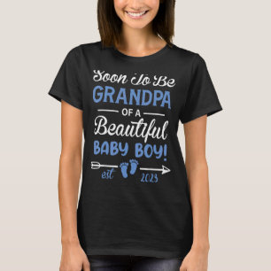 T-shirt Bientôt grand-père de bébé garçon enceinte 2023 Ma