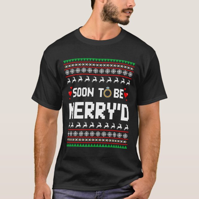 T-shirt Bientôt, Joyeux Noël Engagé Couple Matchi (Devant)