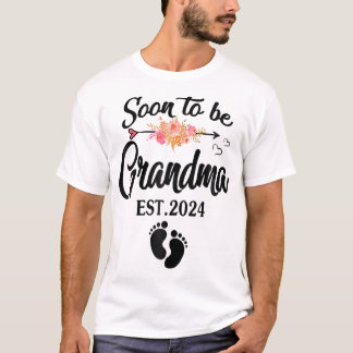 T-shirt Bientôt la Grand-mère 2024 Fête des Mères pour le 