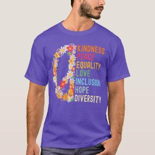 T-shirt Bienveillance Paix Égalité Amour Espoir Diversité 