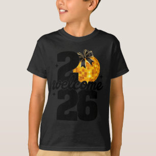 T-shirt Bienvenue 2026 Bonne Année Boule Disco Et Coquett