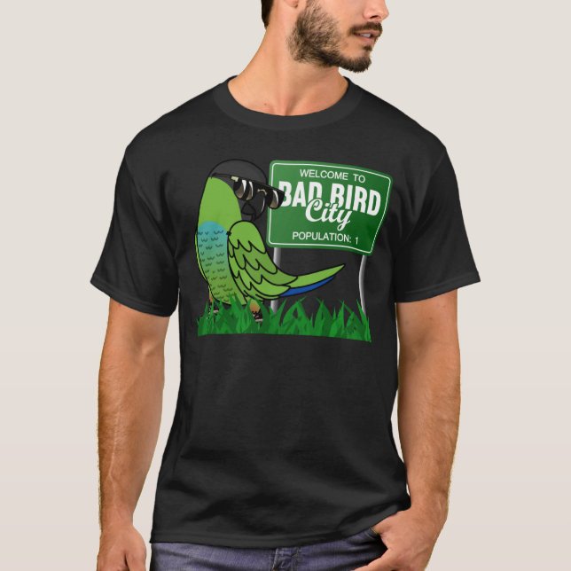 T-shirt Bienvenue À Bad Bird City I Nanday Conure (Devant)