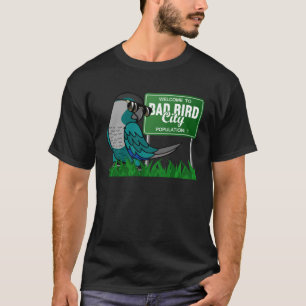 T-shirt Bienvenue à Bad Bird City I Turquoise Green Cheek