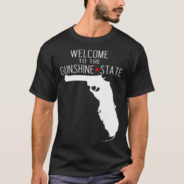 T-shirt Bienvenue à GUNSHINE State Florida (Devant)