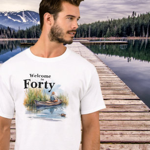 T-shirt Bienvenue à l'aquarelle de Quarty Men's Birthday F