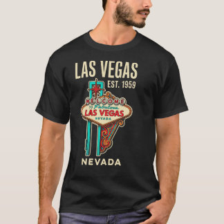 T-shirt Bienvenue à Las Vegas Vintage Roadside Americana R