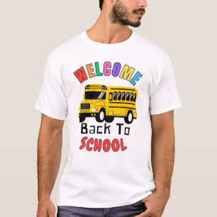 T-shirt Bienvenue À L'École - Bus Drôle