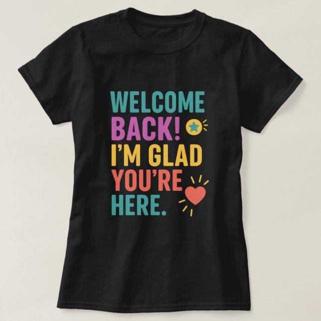 T-shirt Bienvenue À L'École, Cadeau Appréciation De L'Ense (Design devant)
