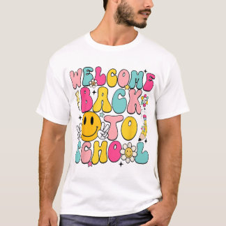 T-shirt Bienvenue À L'École Enseignant Et Étudiants Garçon