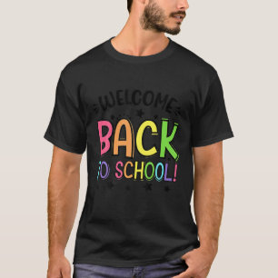 T-shirt BIENVENUE À L'ÉCOLE ROSE Pour enseignant