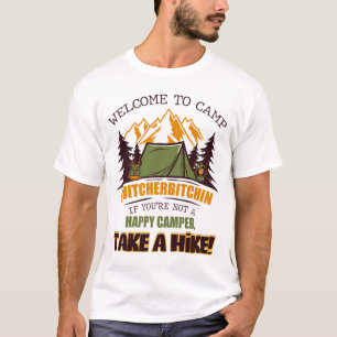 T-shirt Bienvenue Au Camp Quitcherbitchin Happy Camper