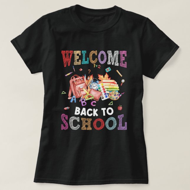 T-shirt bienvenue au professeur d'école (Design devant)