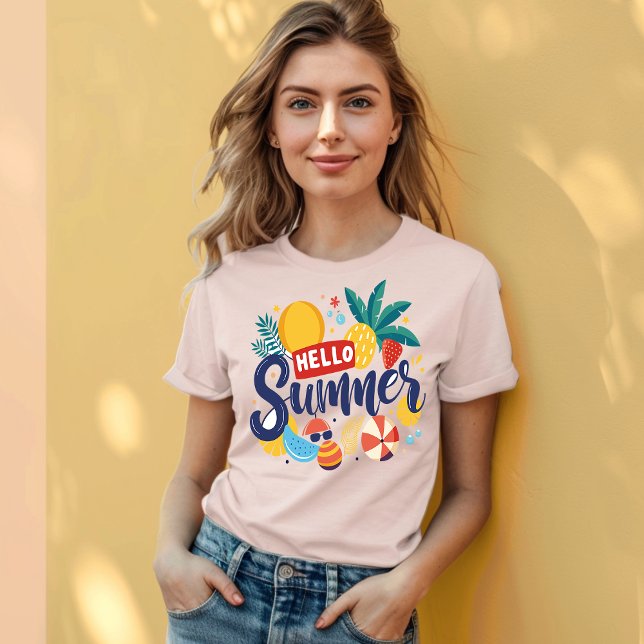 T-shirt Bienvenue au soleil : BONJOUR Été (Créateur téléchargé)