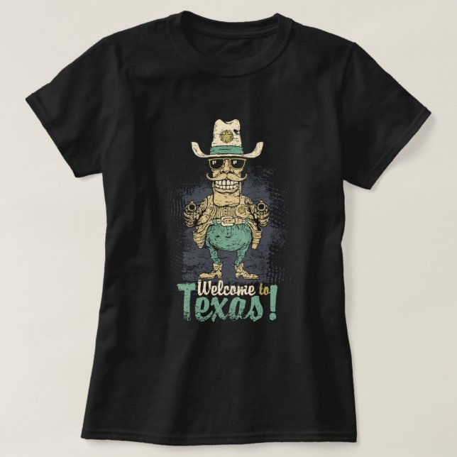 T-shirt Bienvenue Au Texas (Design devant)